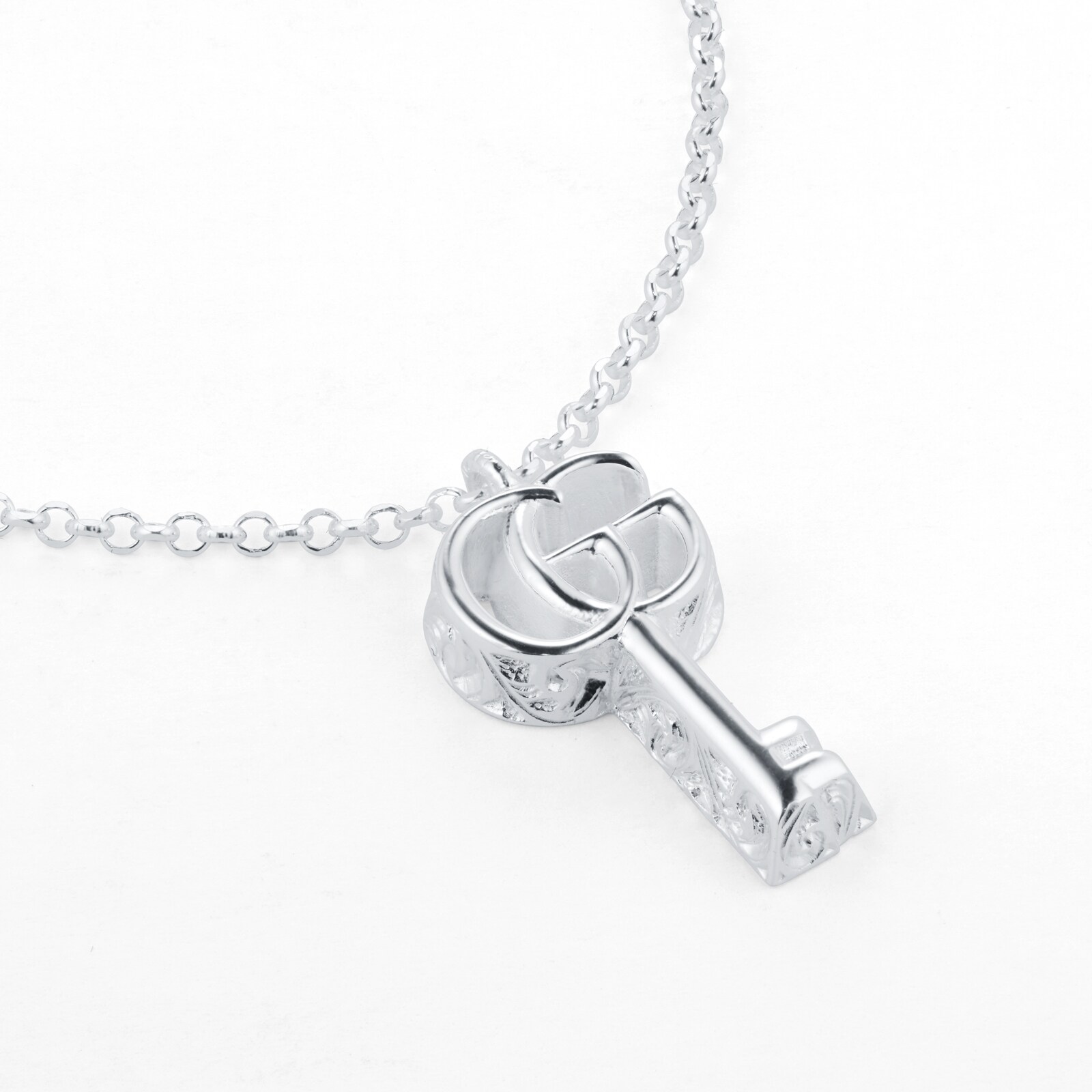 Gucci Sterling Silver GG Marmont Key Necklace YBB770723001 | Goldsmiths