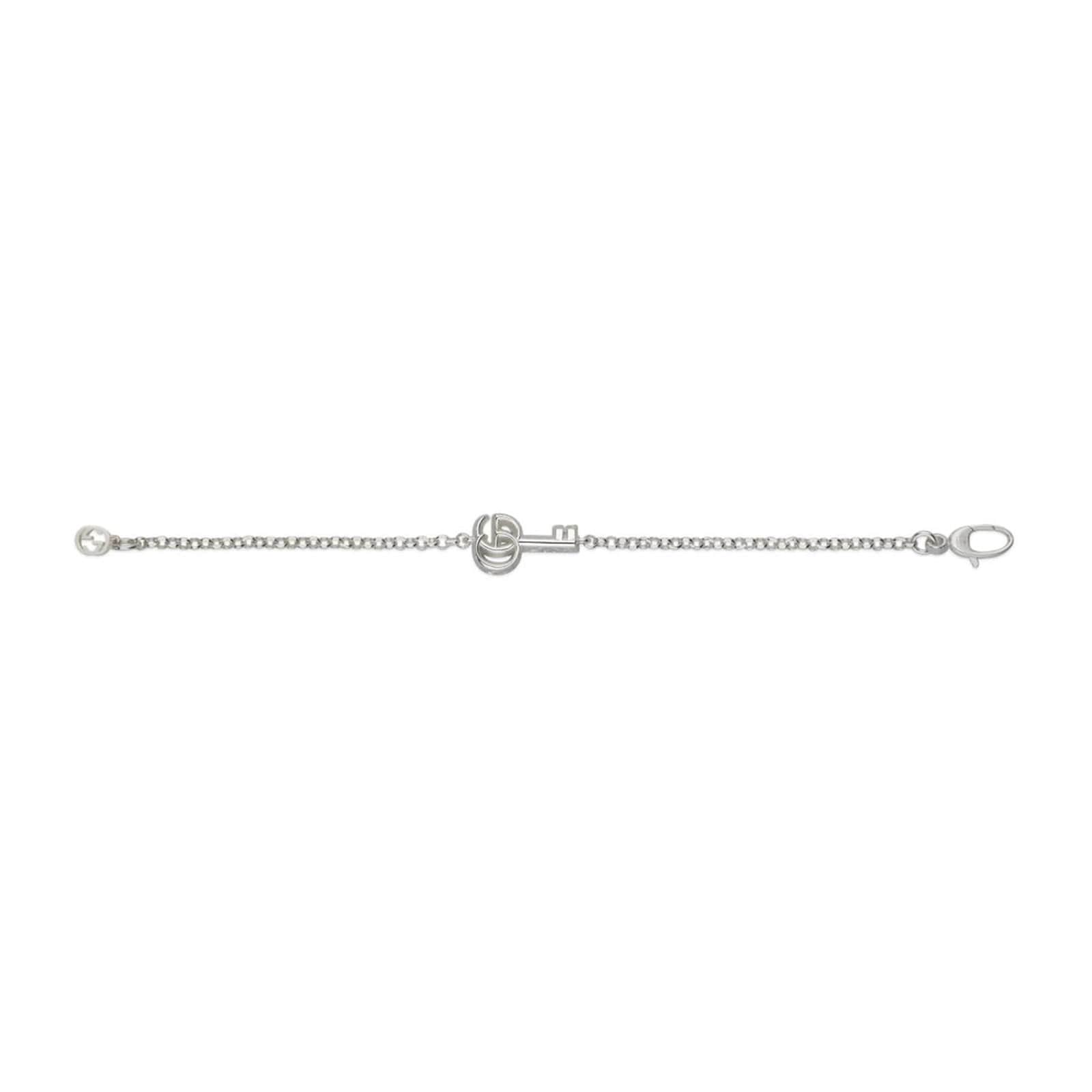 Gucci Sterling Silver GG Marmont Key Bracelet - 17cm