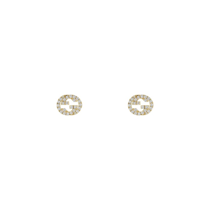 Gucci Gucci Interlocking 18ct Yellow Gold 0.38ct Diamond Stud Earrings