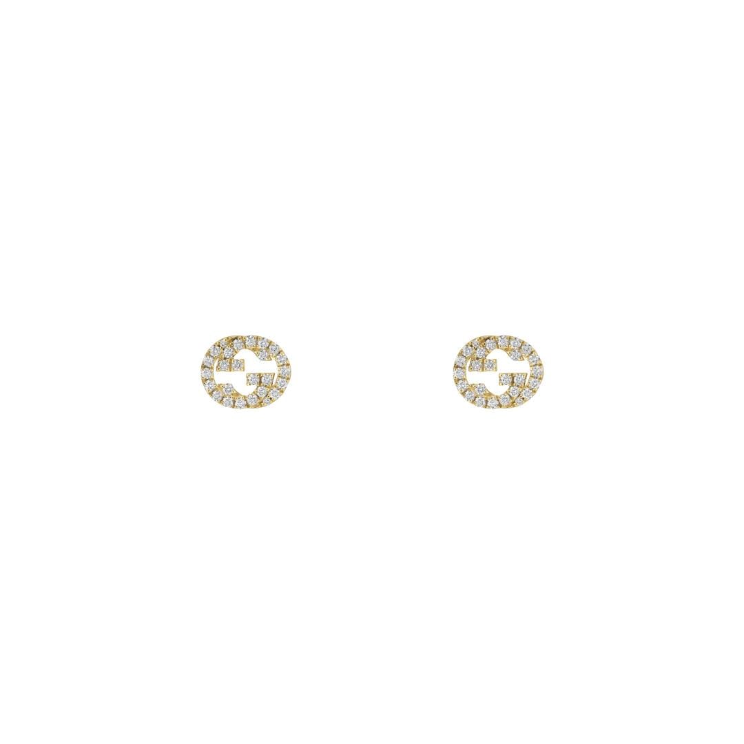 Gucci Gucci Interlocking 18ct Yellow Gold 0.38ct Diamond Stud Earrings