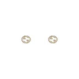 37341813 - Gucci Interlocking 18ct Yellow Gold 0.38ct Diamond Stud Earrings
