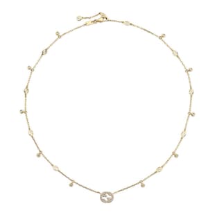 Gucci Gucci Interlocking 18ct Yellow Gold 0.27ct Diamond Necklace