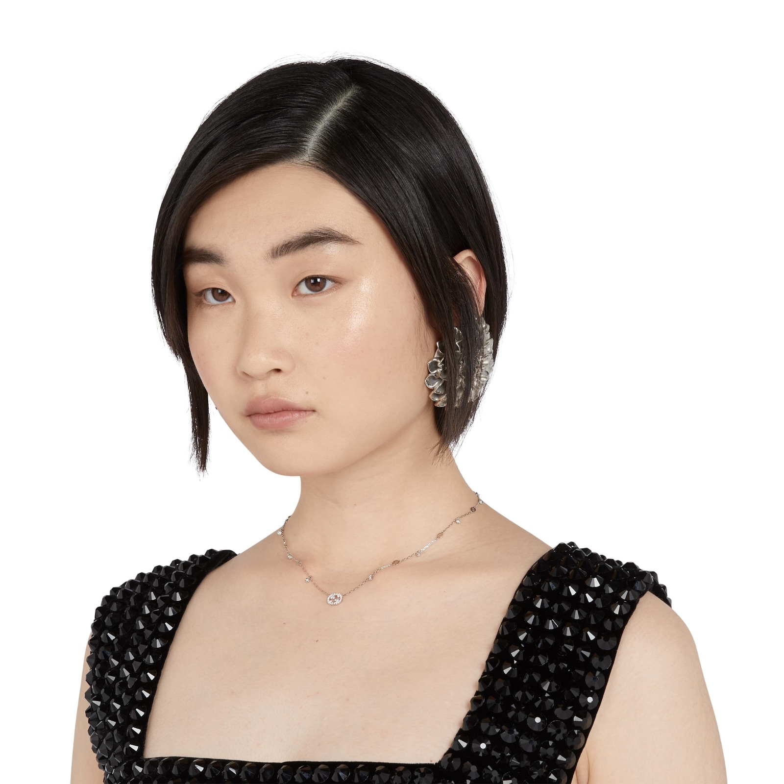 Gucci Gucci Interlocking 18ct White Gold 0.27ct Diamond Necklace Gucci Gucci Interlocking 18ct White Gold 0.27ct Diamond Necklace
