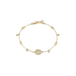37341818 - Gucci Interlocking 18ct Yellow Gold 0.22ct Diamond Bracelet