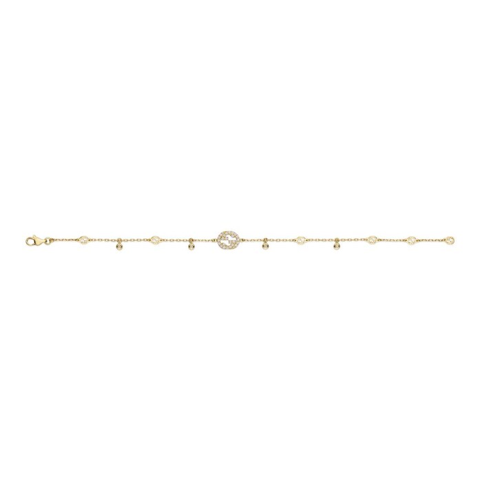 Gucci Gucci Interlocking 18ct Yellow Gold 0.22ct Diamond Bracelet