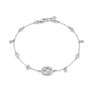 Gucci Gucci Interlocking 18ct White Gold 0.22ct Diamond Bracelet