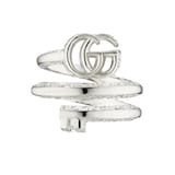 Gucci Sterling Silver GG Marmont Double Ring