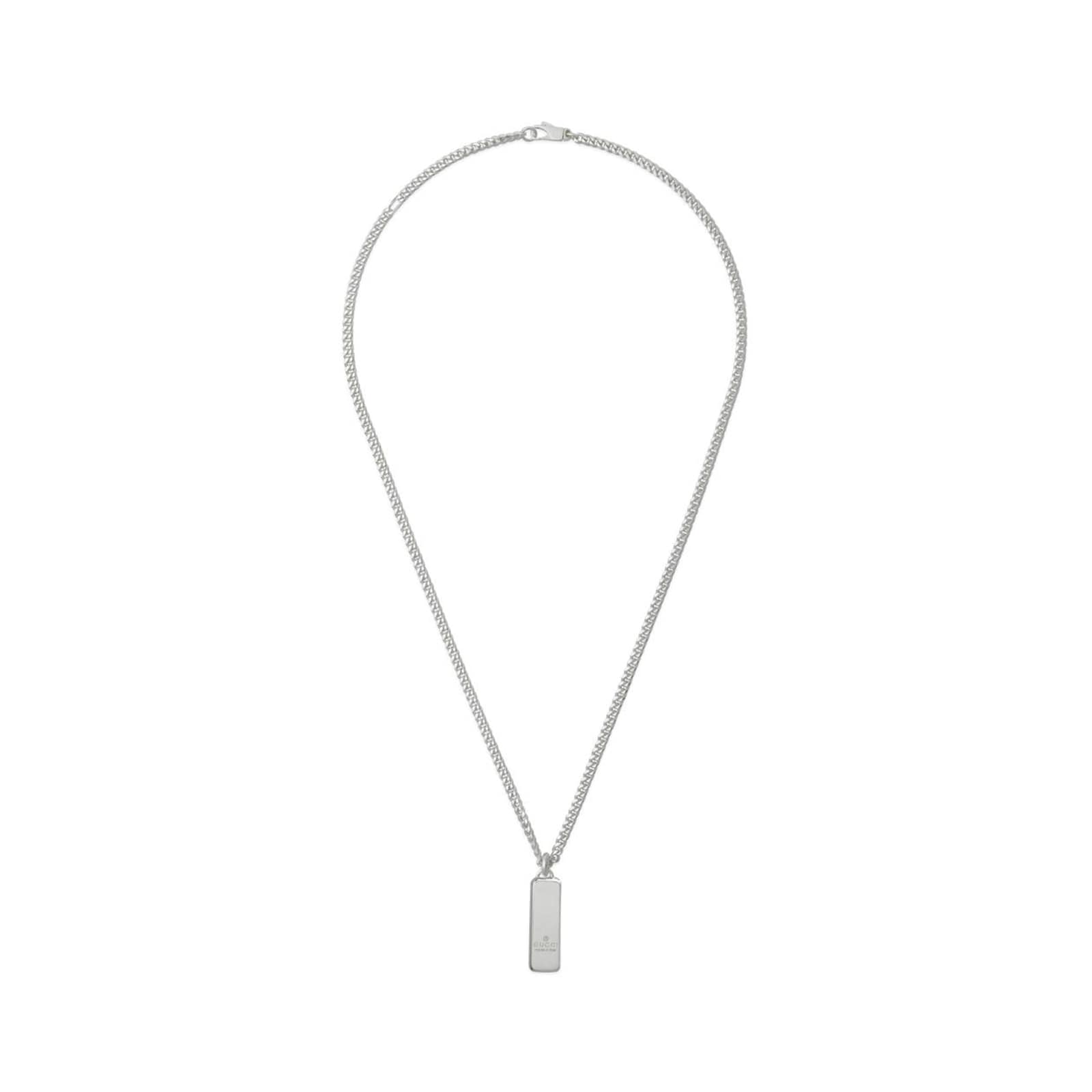 Gucci Gucci Interlocking Sterling Silver Tag Logo Pendant Gucci Gucci Interlocking Sterling Silver Tag Logo Pendant
