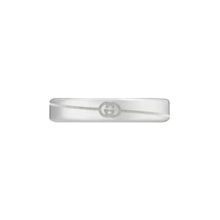 Gucci Gucci Tag Sterling Silver Logo 4mm Ring