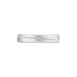 37341832 - Gucci Tag Sterling Silver Logo 4mm Ring