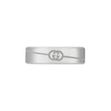Gucci Tag Sterling Silver With Interlocking Logo 6mm Ring