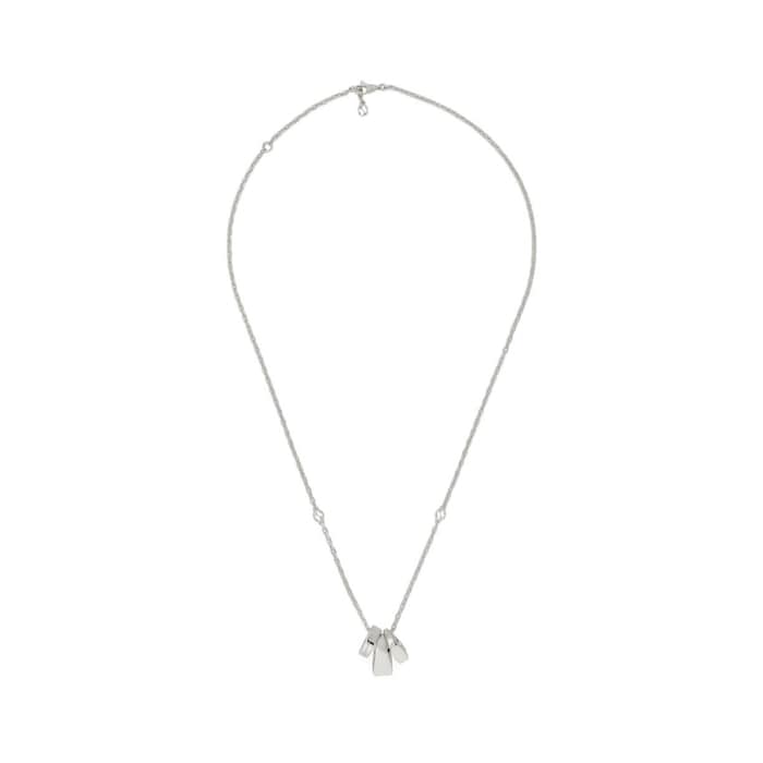 Gucci Tag Interlocking G Sterling Silver Necklace