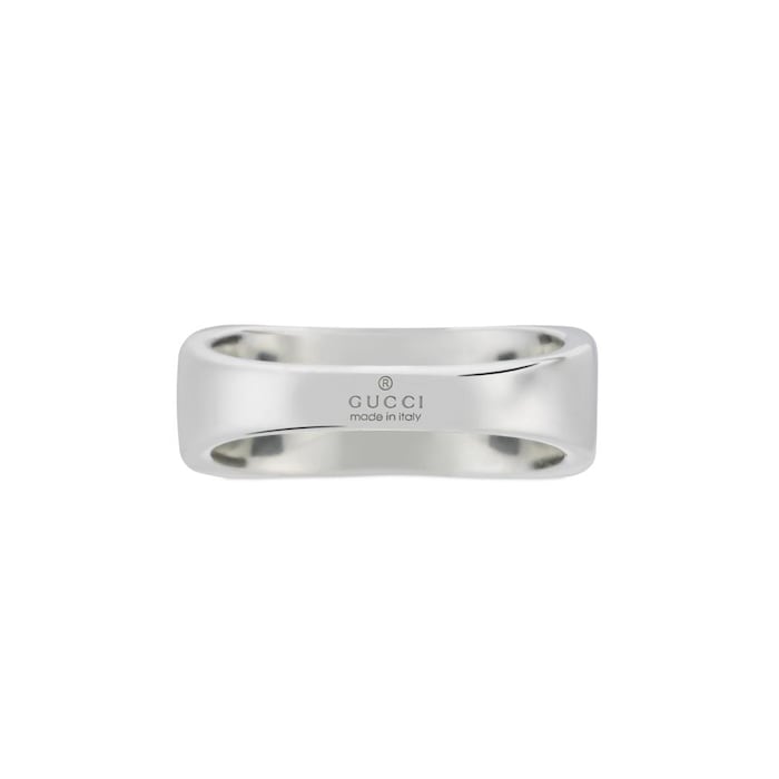 Gucci Tag Interlocking G Sterling Silver Ring