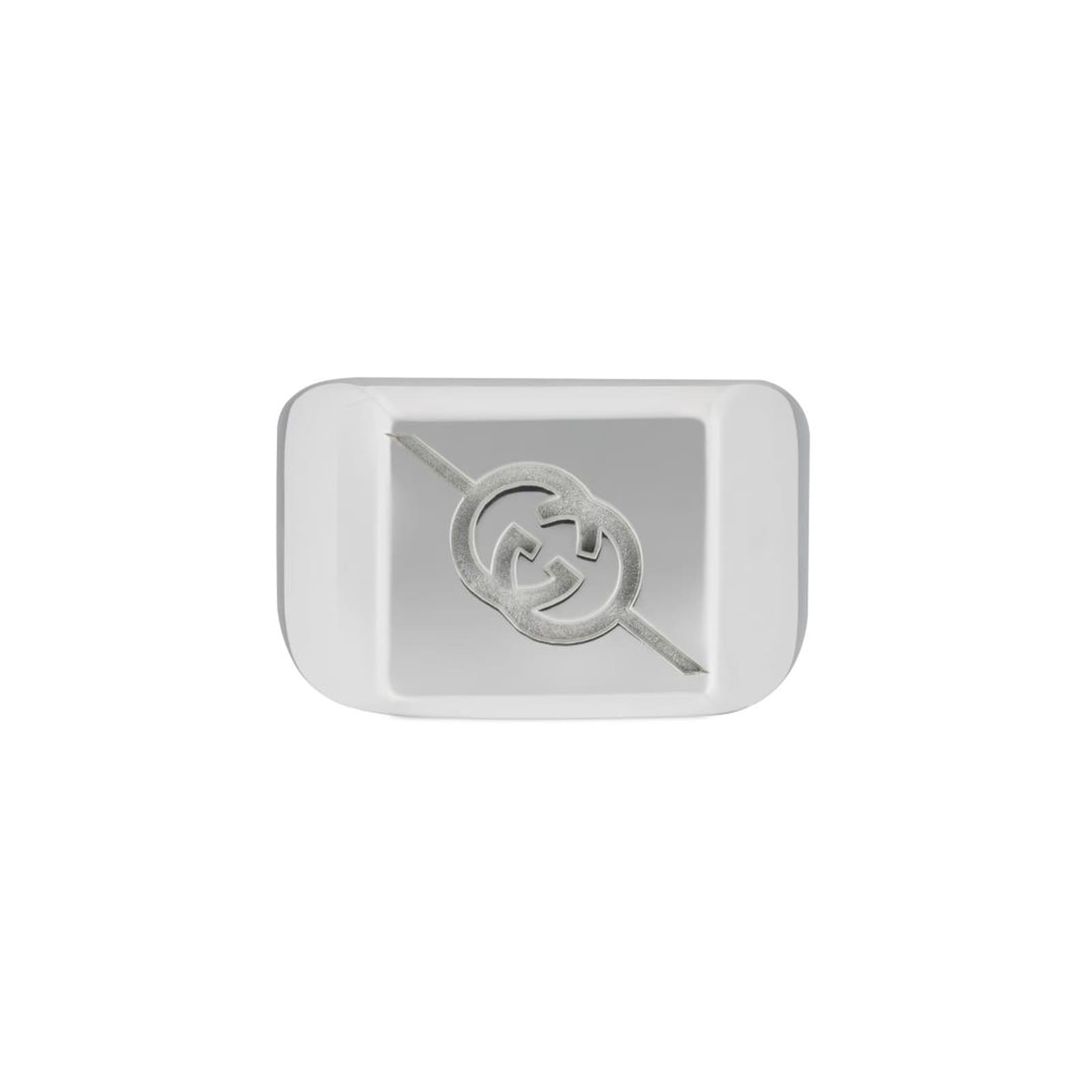 Gucci Tag Sterling Silver with Interlocking Logo Signet Ring Gucci Tag Sterling Silver with Interlocking Logo Signet Ring