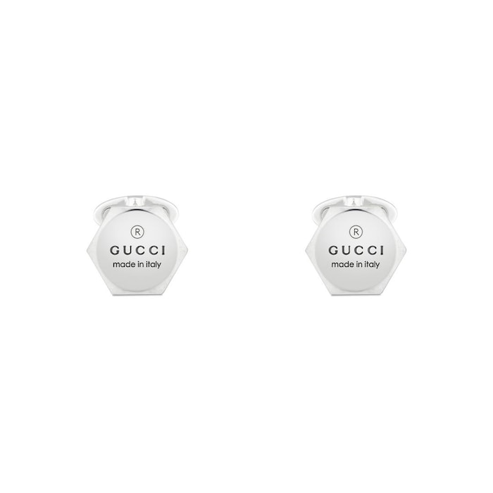 Gucci Trademark Sterling Silver Cufflinks