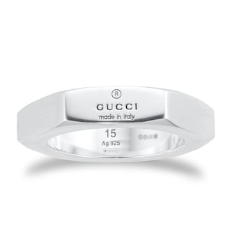 Gucci Sterling Silver Trademark Ring