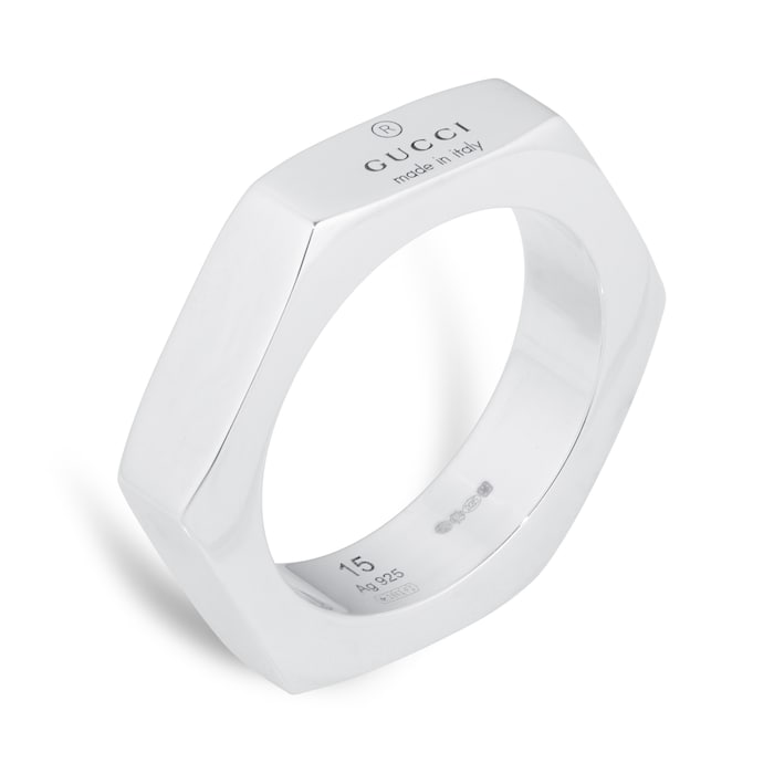 Gucci Sterling Silver Trademark Ring