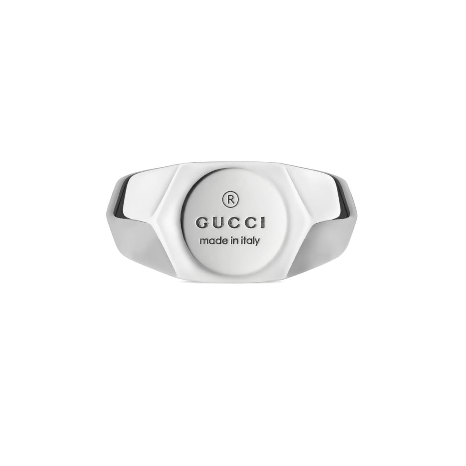 Gucci Sterling Silver Trademark Signet Ring Gucci Sterling Silver Trademark Signet Ring