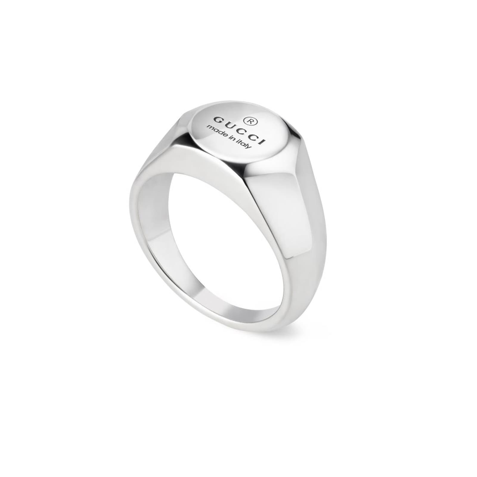 Gucci Sterling Silver Trademark Signet Ring Gucci Sterling Silver Trademark Signet Ring