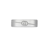 Gucci Gucci Tag Sterling Silver Interlocking G Ring - Size 8.75