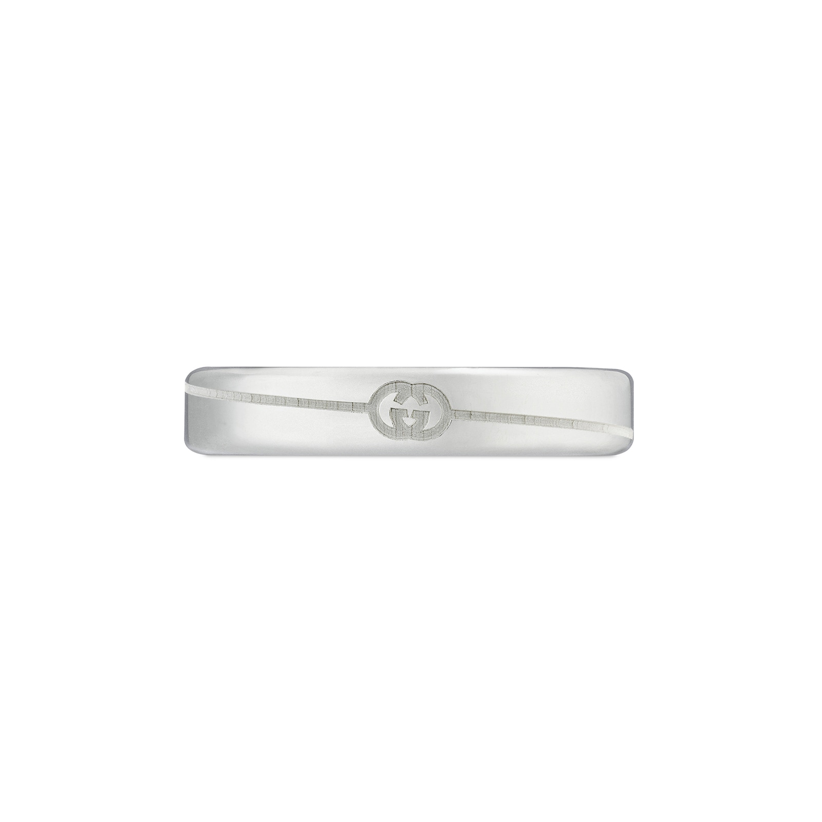Gucci Gucci Tag Sterling Silver Interlocking G Ring - Size 6.5