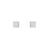 Gucci Gucci Tag Sterling Silver Diagonal Interlocking G Stud Earrings