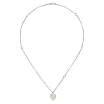 Gucci Gucci Heart Sterling Silver & Enamel Pendant Necklace