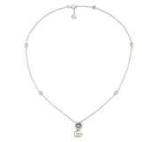 Gucci GG Marmont Sterling Silver & Mother Of Pearl Double G Flower Necklace