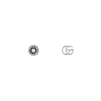 Gucci GG Marmont Sterling Silver & Mother Of Pearl Stud Earrings