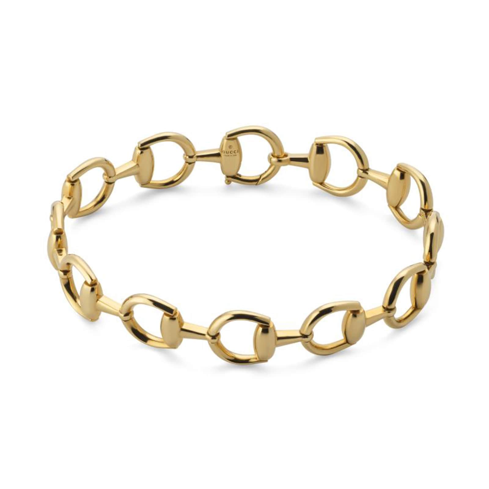 Horsebit 18ct Yellow Gold Link Bracelet - Size 17