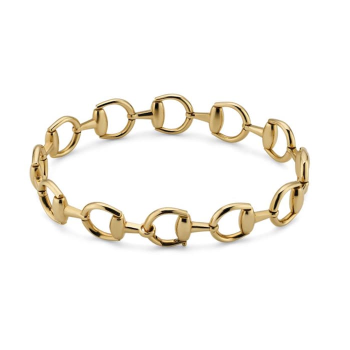 Gucci Horsebit 18ct Yellow Gold Link Bracelet - Size 17