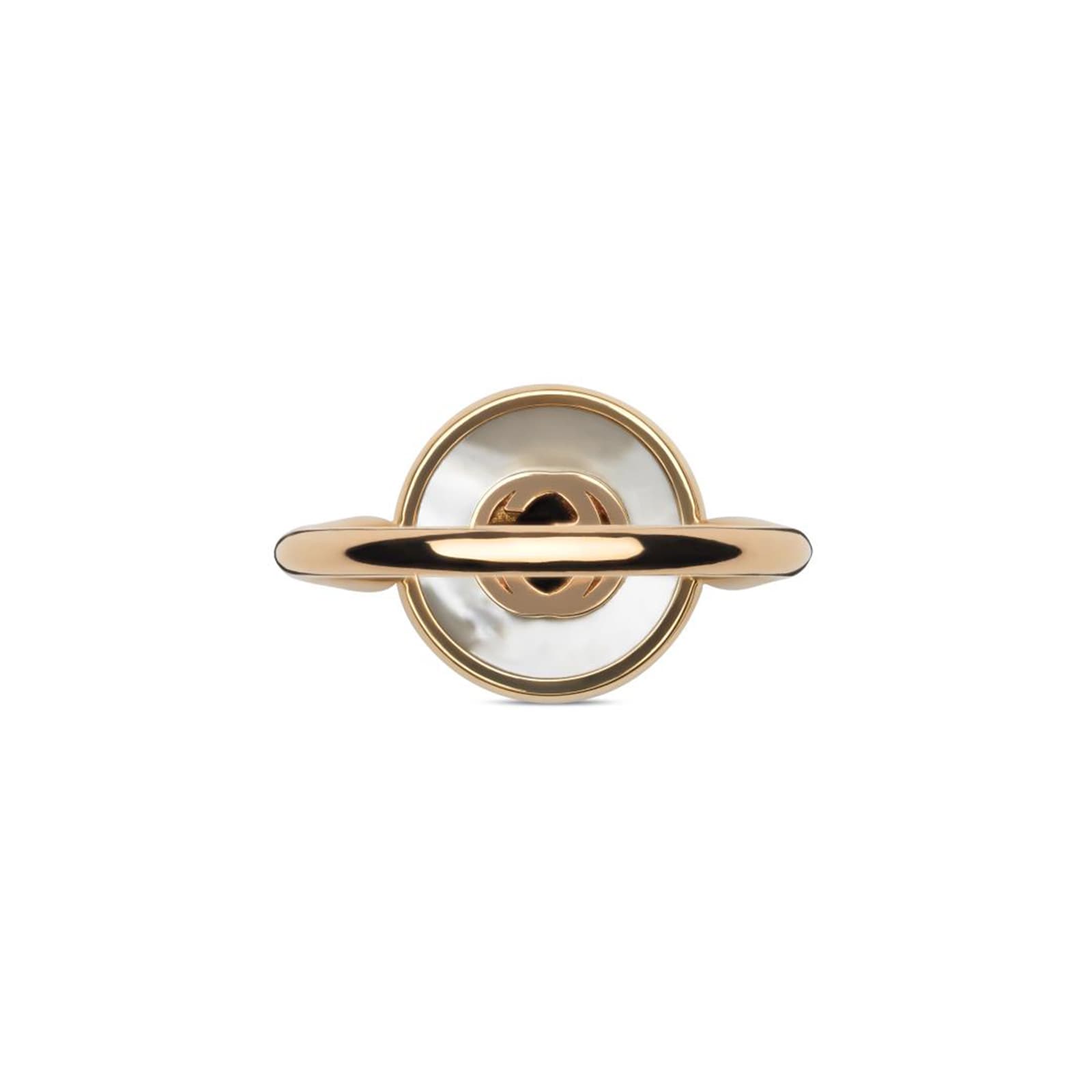 Gucci Gucci Interlocking 18ct Rose Gold Mother of Pearl & 0.08ct Diamond Ring Gucci Gucci Interlocking 18ct Rose Gold Mother of Pearl & 0.08ct Diamond Ring