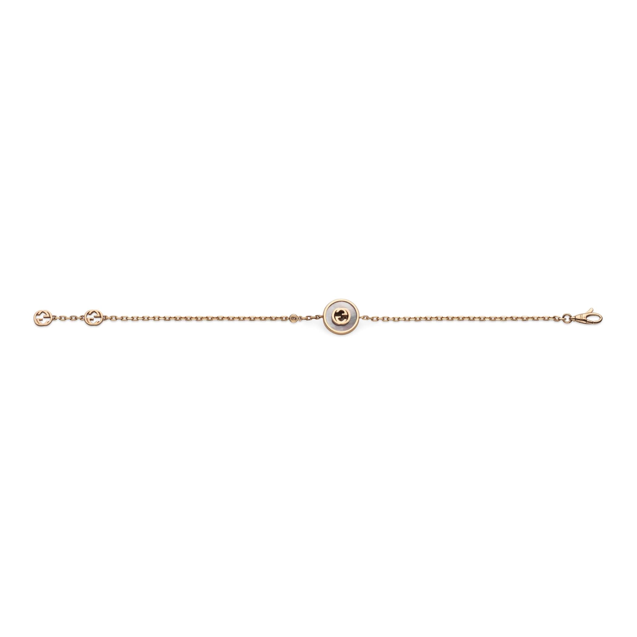 Gucci Gucci Interlocking 18ct Rose Gold Diamond & Mother Of Pearl Bracelet Gucci Gucci Interlocking 18ct Rose Gold Diamond & Mother Of Pearl Bracelet