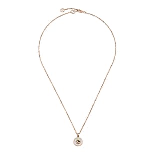 Gucci Gucci Interlocking 18ct Rose Gold Diamond & Mother Of Pearl Necklace