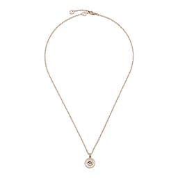 37341901 - Gucci Interlocking 18ct Rose Gold Diamond & Mother Of Pearl Necklace