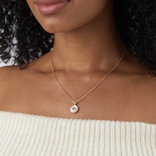 Gucci Gucci Interlocking 18ct Rose Gold Diamond & Mother Of Pearl Necklace