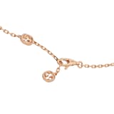 GUCCI Gucci Interlocking 18K Rose Gold Diamond & Mother Of Pearl Necklace