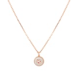 GUCCI Gucci Interlocking 18K Rose Gold Diamond & Mother Of Pearl Necklace