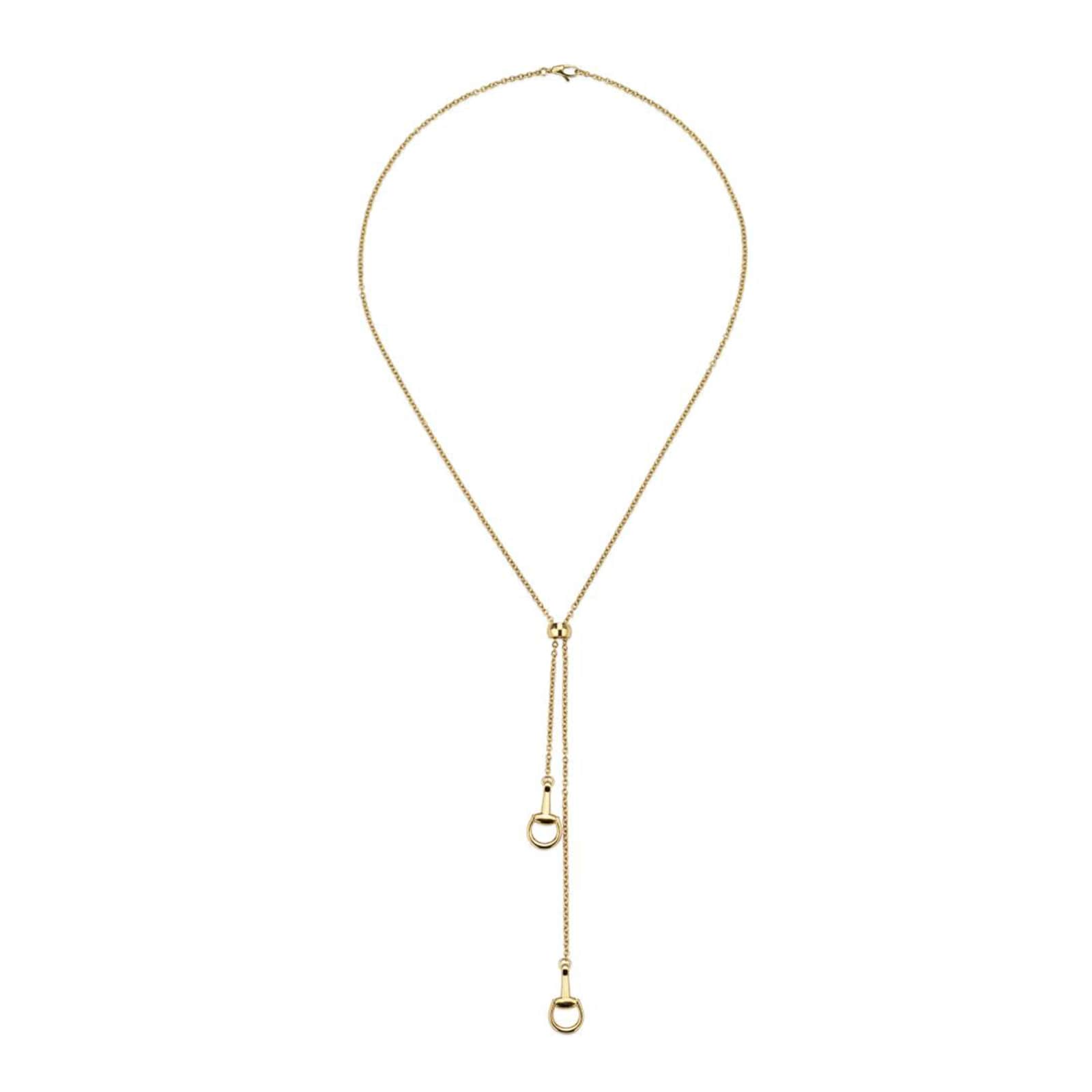 Gucci Horsebit 18ct Yellow Gold Lariat Necklace