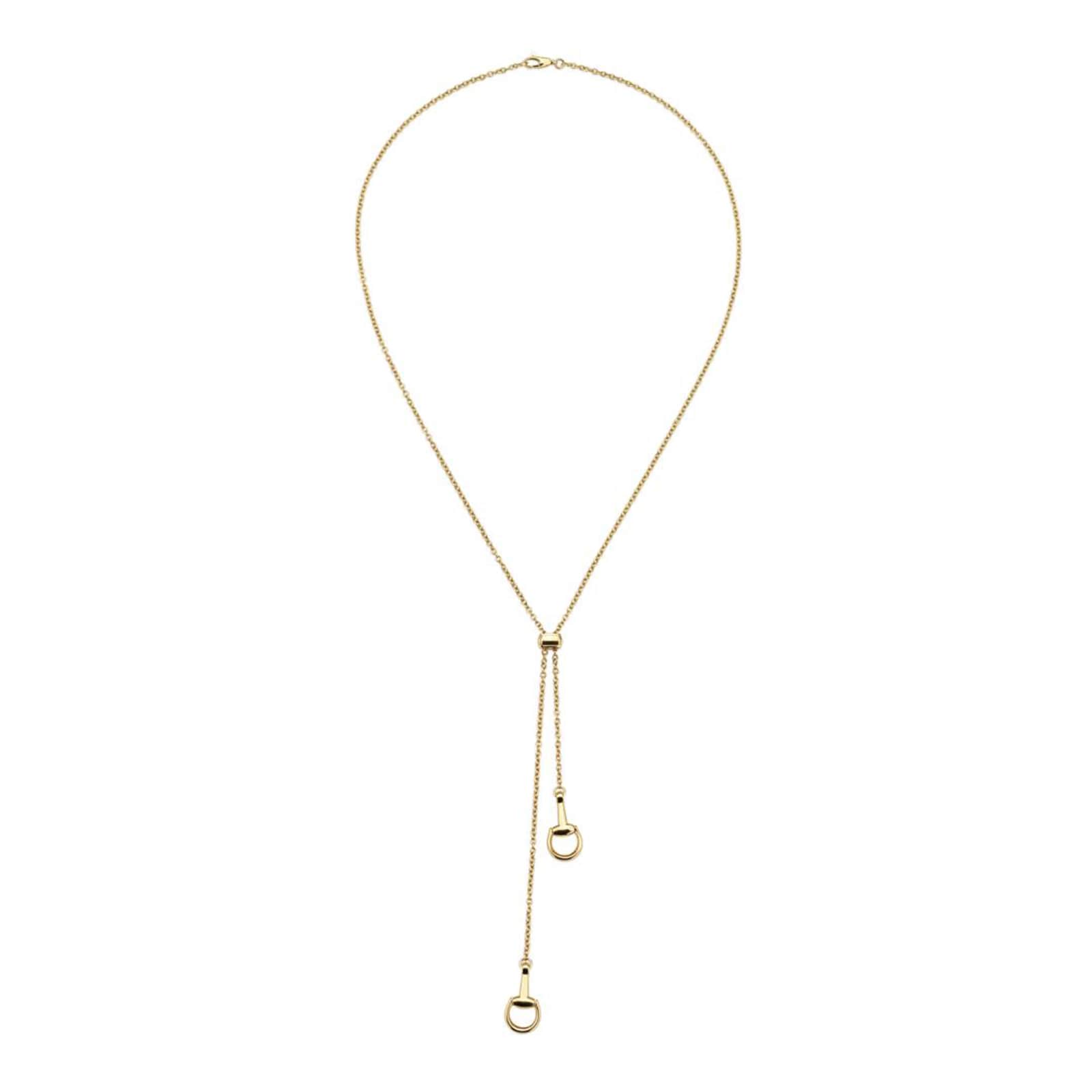 Gucci Horsebit 18ct Yellow Gold Lariat Necklace