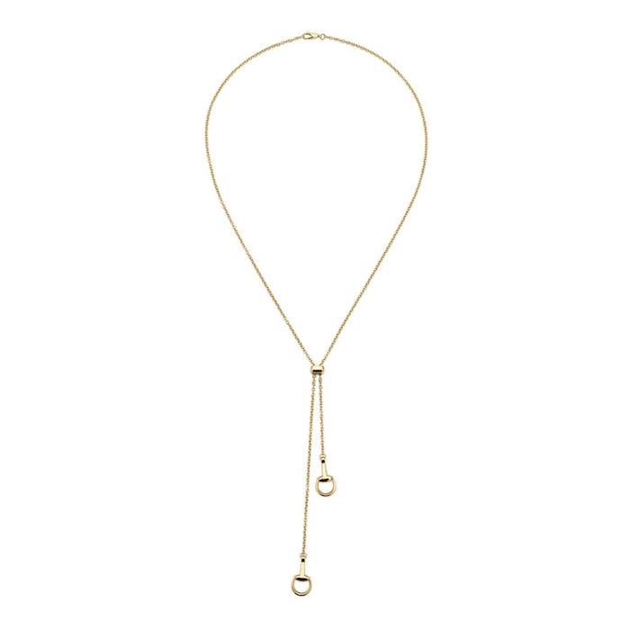 Gucci Horsebit 18ct Yellow Gold Lariat Necklace