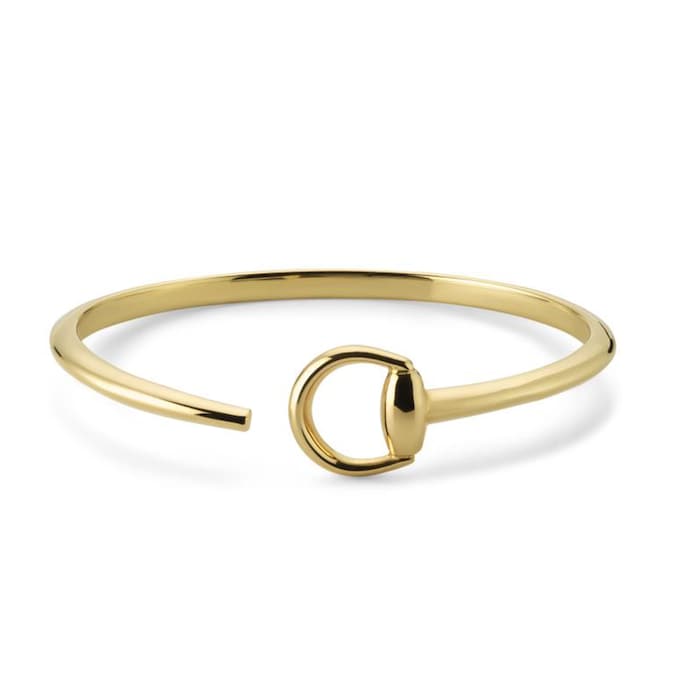 Gucci Horsebit 18ct Yellow Gold Bangle - Size 18