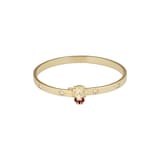 Gucci 18K Yellow Gold Lion Head Diamond & Tourmaline Bracelet