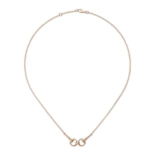Gucci Horsebit 18ct Rose Gold 0.02ct Diamond Necklace
