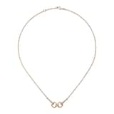 Gucci Horsebit 18ct Rose Gold 0.02ct Diamond Necklace