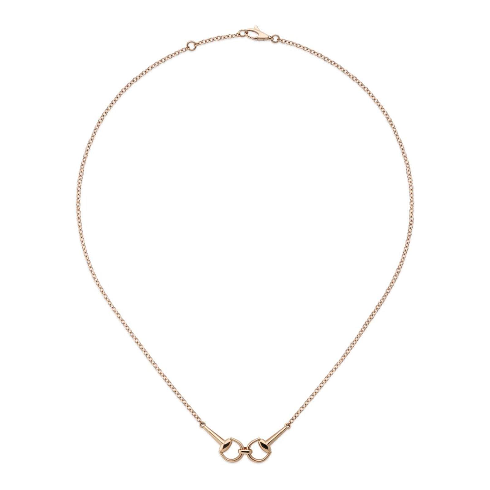 Gucci Horsebit 18ct Rose Gold 0.02ct Diamond Necklace Gucci Horsebit 18ct Rose Gold 0.02ct Diamond Necklace