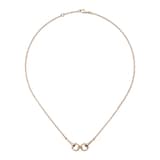 Gucci Horsebit 18ct Rose Gold 0.02ct Diamond Necklace