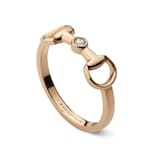 Gucci Horsebit 18ct Rose Gold 0.02ct Diamond Ring