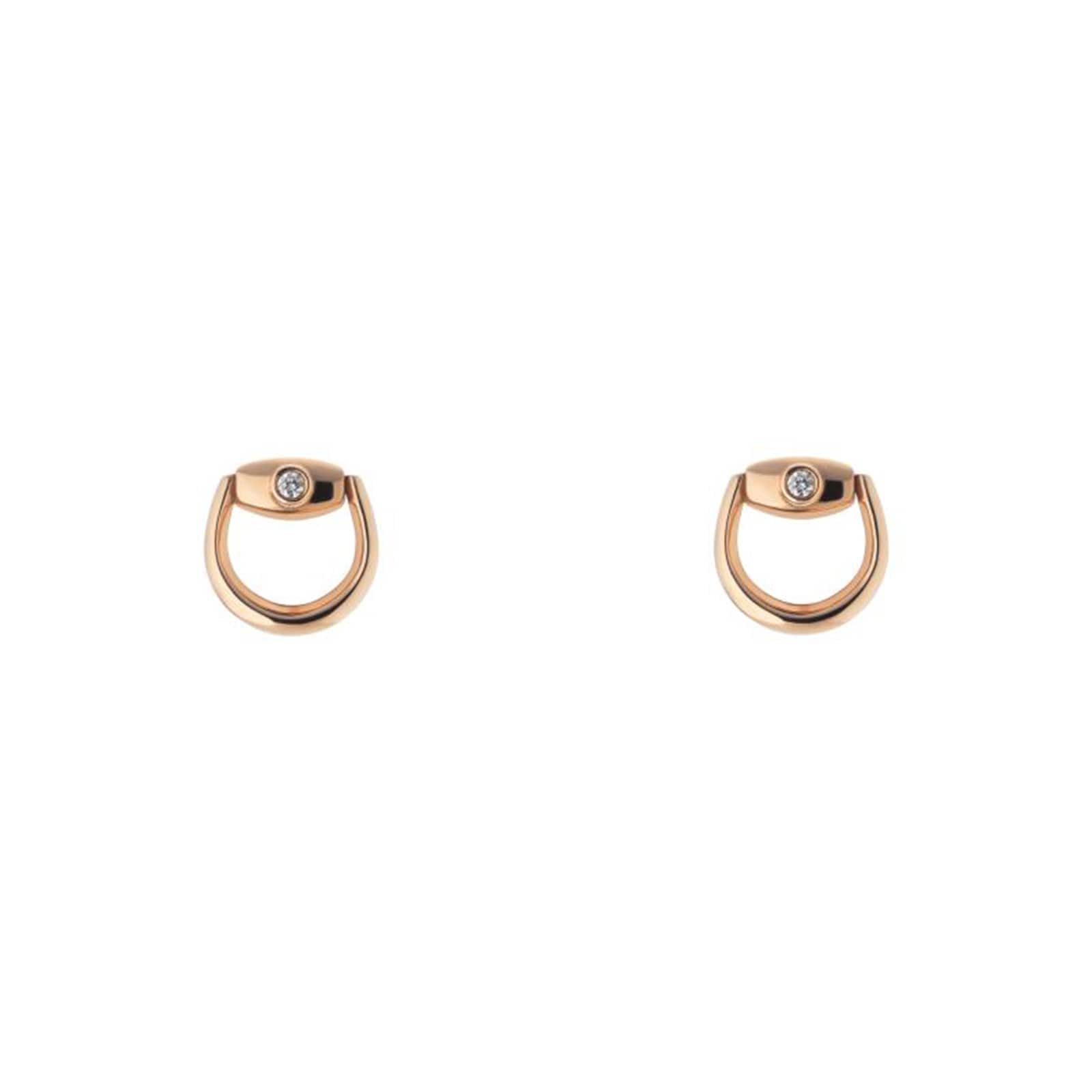 Gucci Horsebit 18ct Rose Gold 0.02ct Diamond Stud Earrings Gucci Horsebit 18ct Rose Gold 0.02ct Diamond Stud Earrings