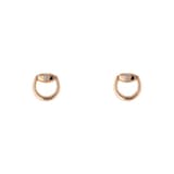 Gucci Horsebit 18ct Rose Gold 0.02ct Diamond Stud Earrings